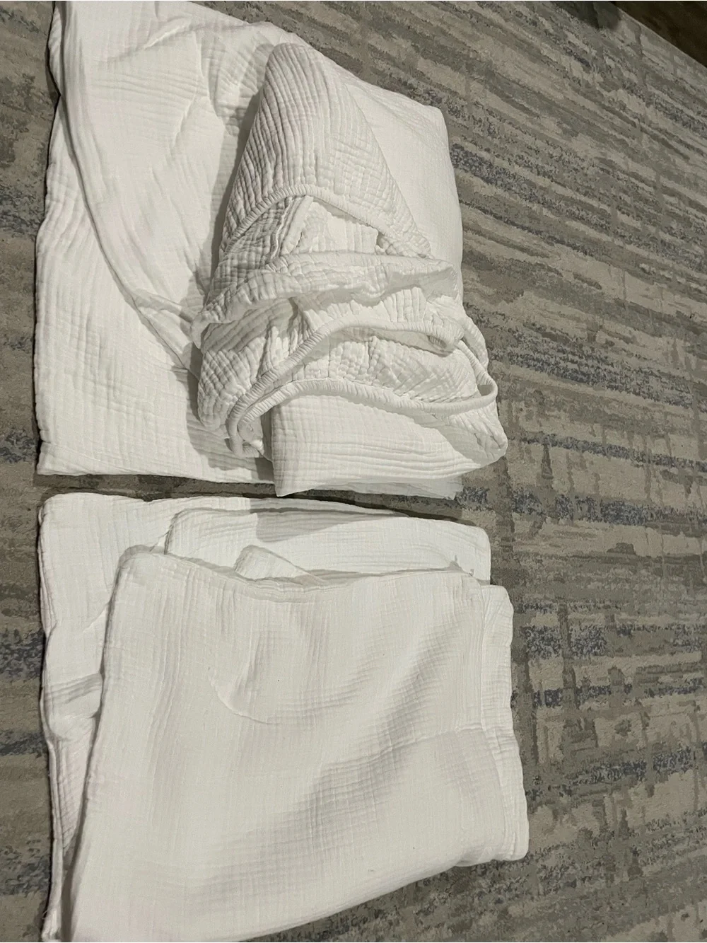 White Cotton Crib King Sheet set Solid Breathable OEKO-TEX Machine Wash